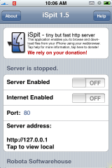 iSpit - Server stopped