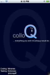ColloQ - Intro screen